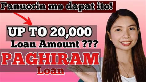 paghiram review|20,000 PARA SA FIRST TIMER ANG PWEDE MONG I.